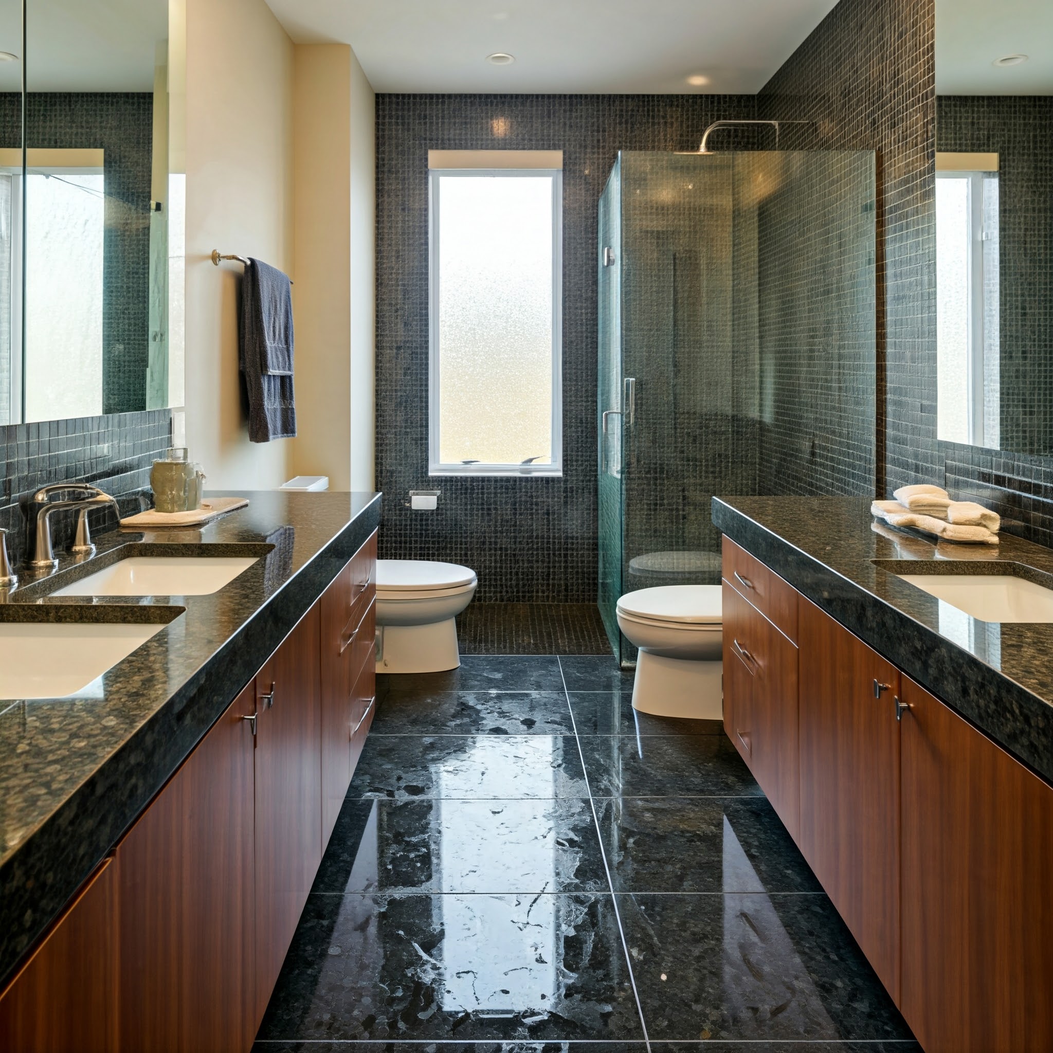 Black Granite in Bathroom